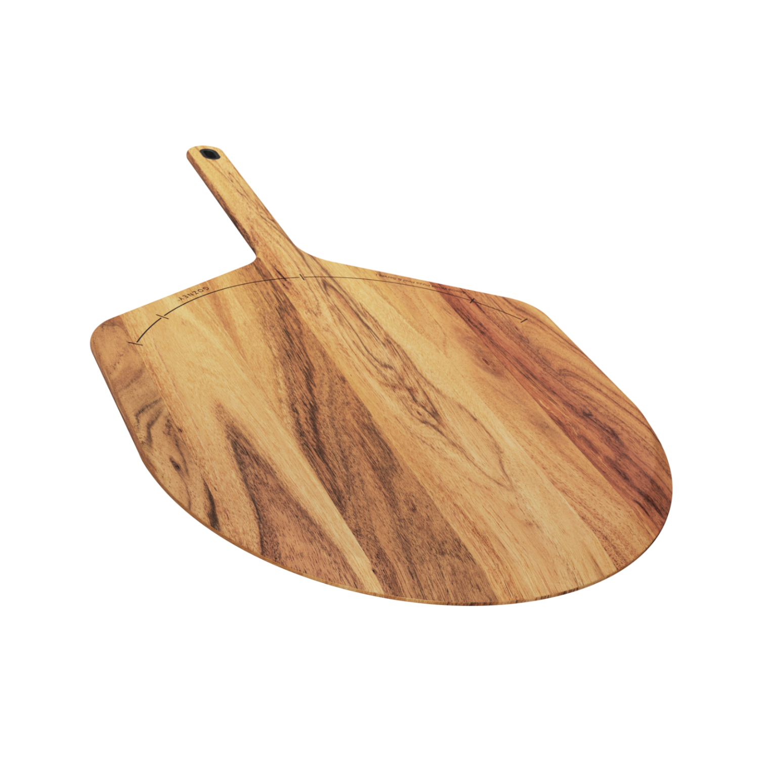Acacia Wood Pizza Peel & Server – Large (14" pizza)